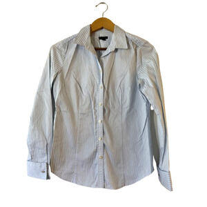 Ann Taylor Stripe Button Up Top Blouse‎